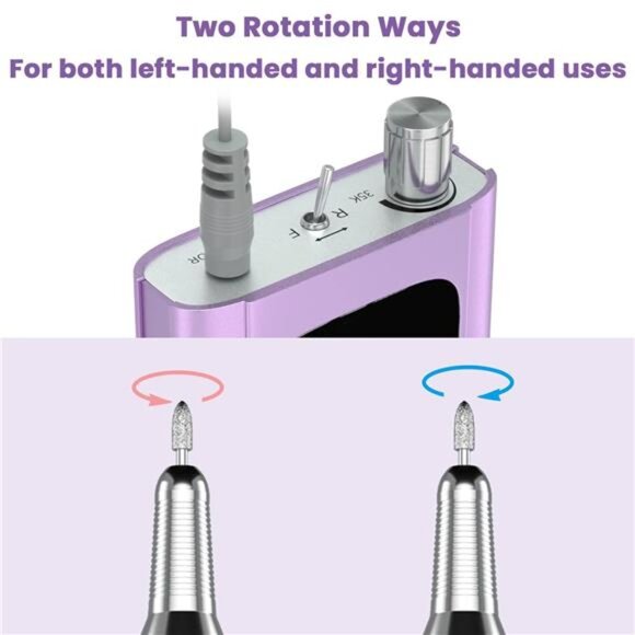 Professional Nail Drill Machine 35000 RPM, Portable Nail Drill for Acrylic Nail - Picture 6 of 7